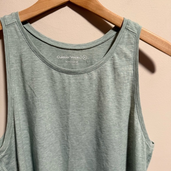 Outdoor Voices Doing Things Tank Top in Heathered Mint Green- Size Medium - Picture 4 of 8